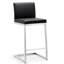 Upholstered Counter Stool with Metal Frame-298473558