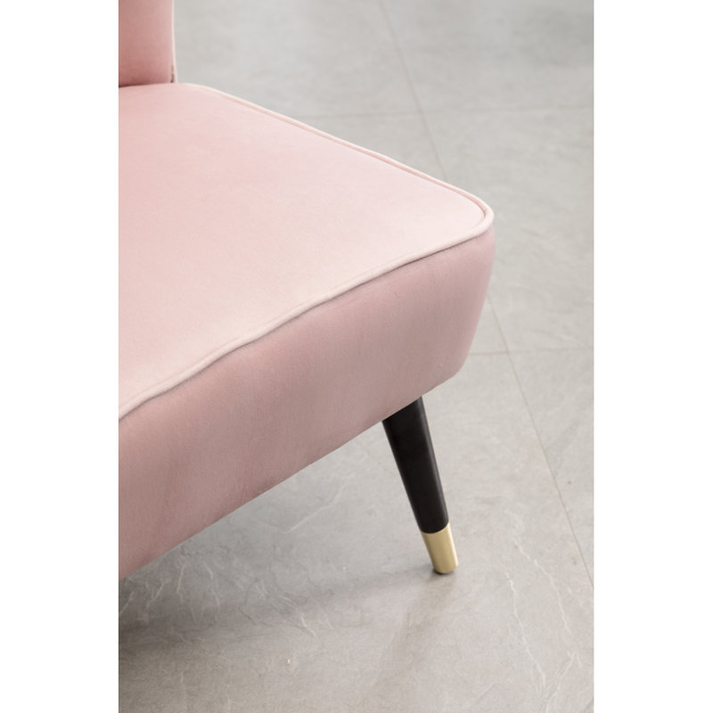 Fauteuil d'appoint en velours, Rose
