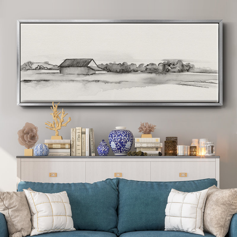 Wyeth Barn I- Framed Canvas, 24" H x 60" W