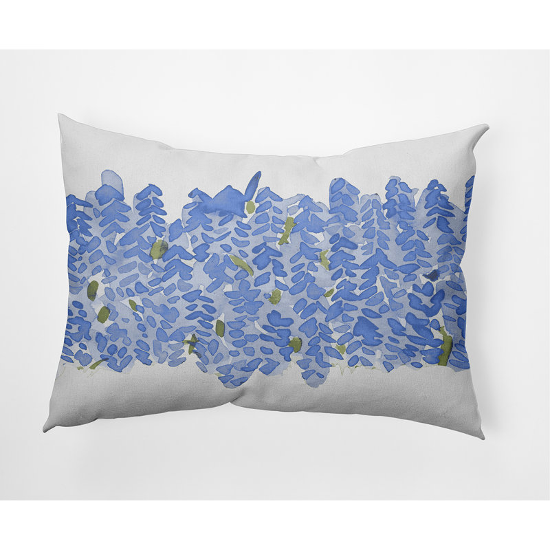 Flower Bell Flower Bell Bunch Rectangular Pillow Cover and Insert, Light Blue