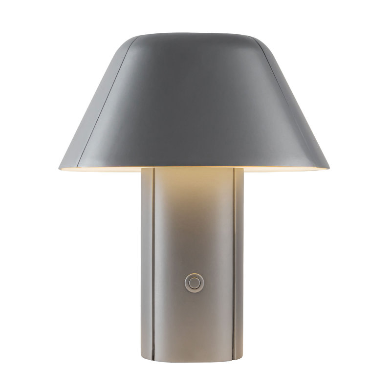 Folio 10-in Black dimmable LED Table Lamp, Space Gray