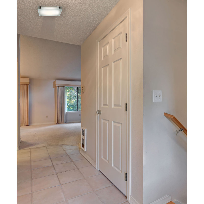 Retha Glass Flush Mount, 3" H x 11.8" W x 11.8" D