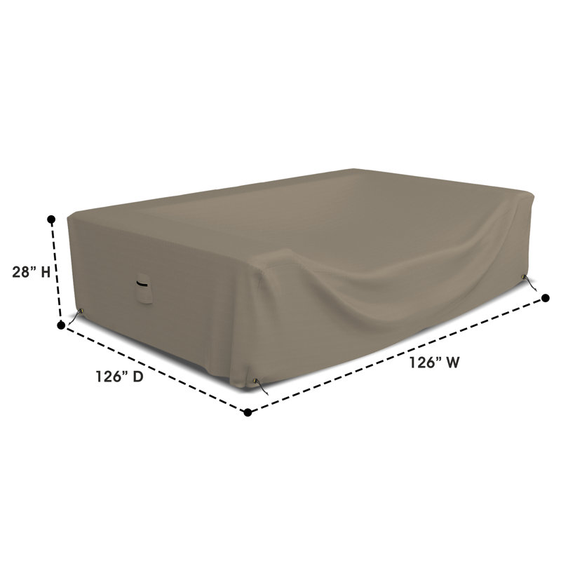 Outdoor Sectional Sofa Cover, 71.1cm H x 320cm W x 320cm D, Beige