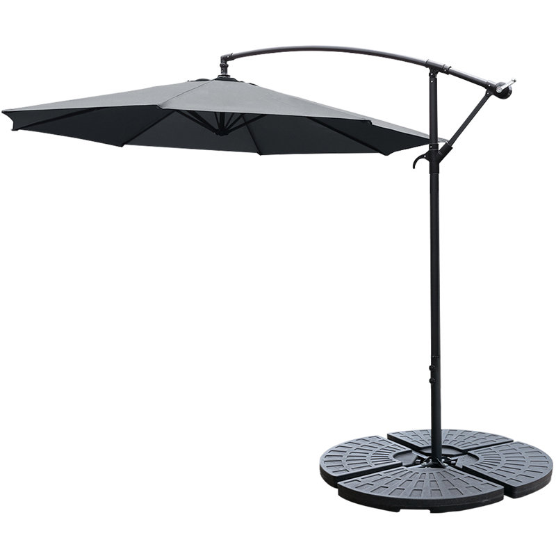 Lilian 300cm Cantilever Parasol, Dark Grey