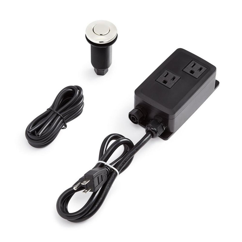 Air Switch Button for Garbage Disposal, Polished Nickel
