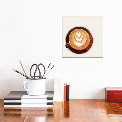 Red Coffee Cup by Jennifer Redstreake - Wrapped Canvas Print