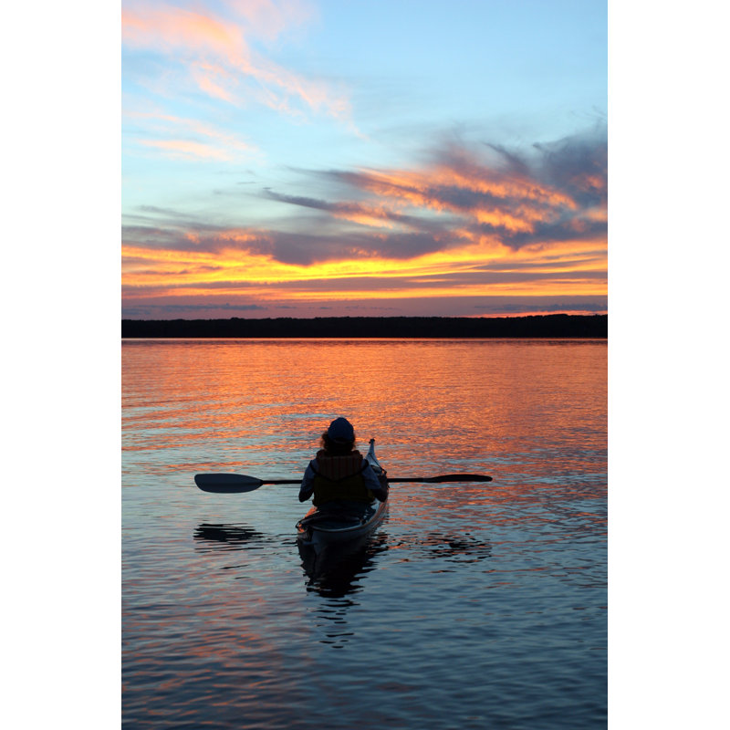 Kayaking Sunset by Filo - No Frame Print on Canvas, 30cm H x 20cm W