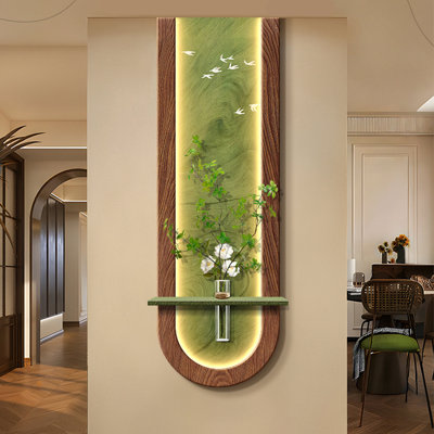 Green + Nut-brown Free Form Sandstone Wall art