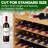 36 Bottle Wine Rack Stackable Bamboo Freestanding