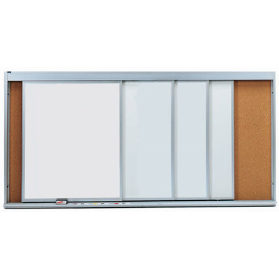 Tableau blanc avec unité de glissement horizontal