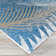 Waddington Floral Palms Ocean Blue Indoor Outdoor Area Rug
