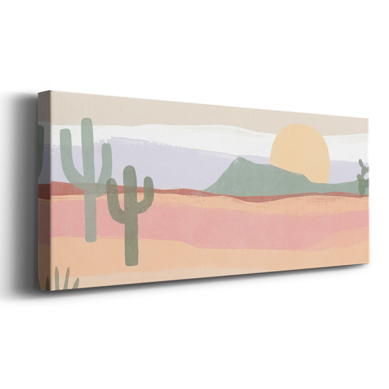 Plateau de cactus I sur toile, H 8 po x l 20 po x P 1,5 po