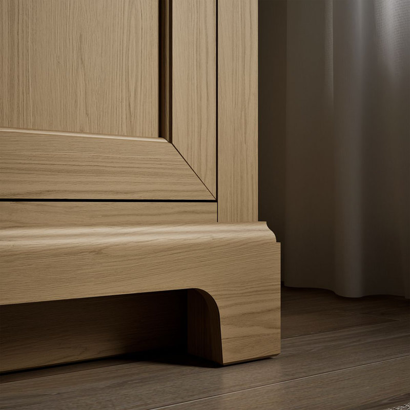 Charlemont Bathroom Vanity Cabinet With Sink And Quartz Top, Light Oak, Matte Black, 36"