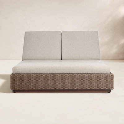 Piedmont 55" Teak Patio Double Chaise Lounge