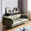 Causeuse-coussin standard en cuir véritable vert