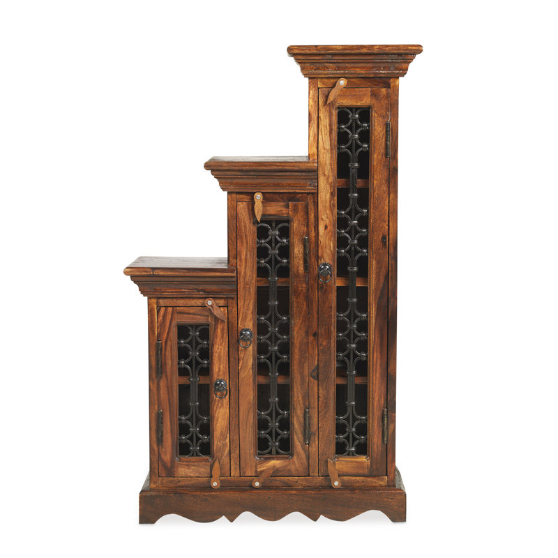 Jali Indian Solid Wood 89cm H Media Cabinet