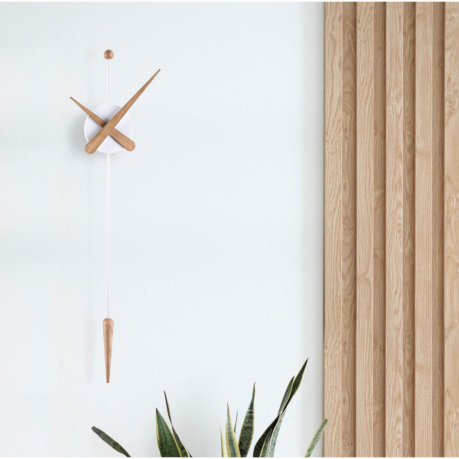 11.02'' Wall Clock, White Oak