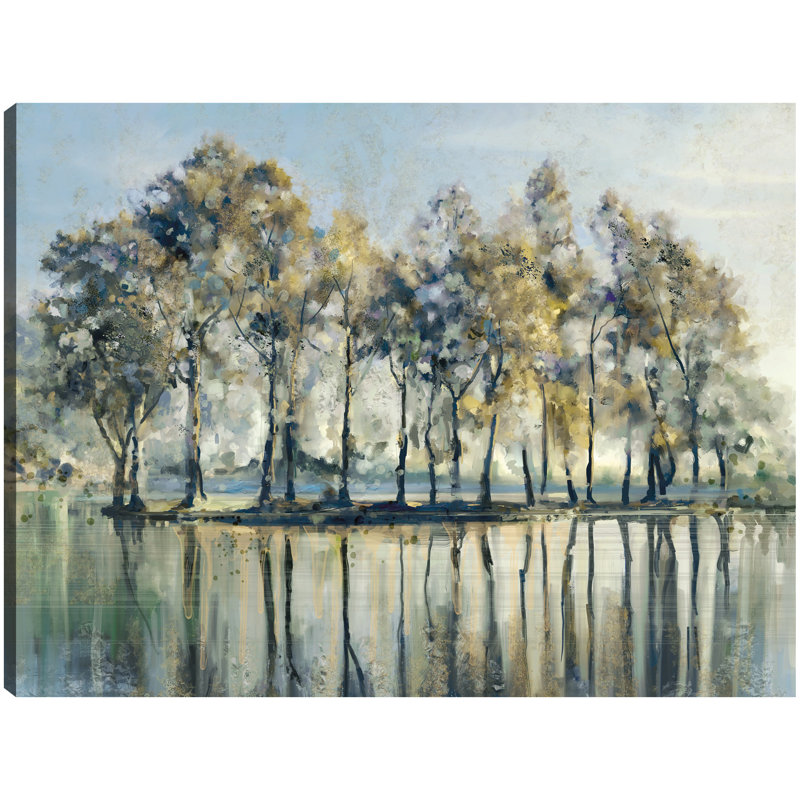 «Isle of Trees» par Studio Arts, reproduction d'art sur toile, H 30 po x l 40 po x P 1,5 po, Toile tendue