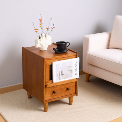Retro Solid Wood Bacall with Two Drawers