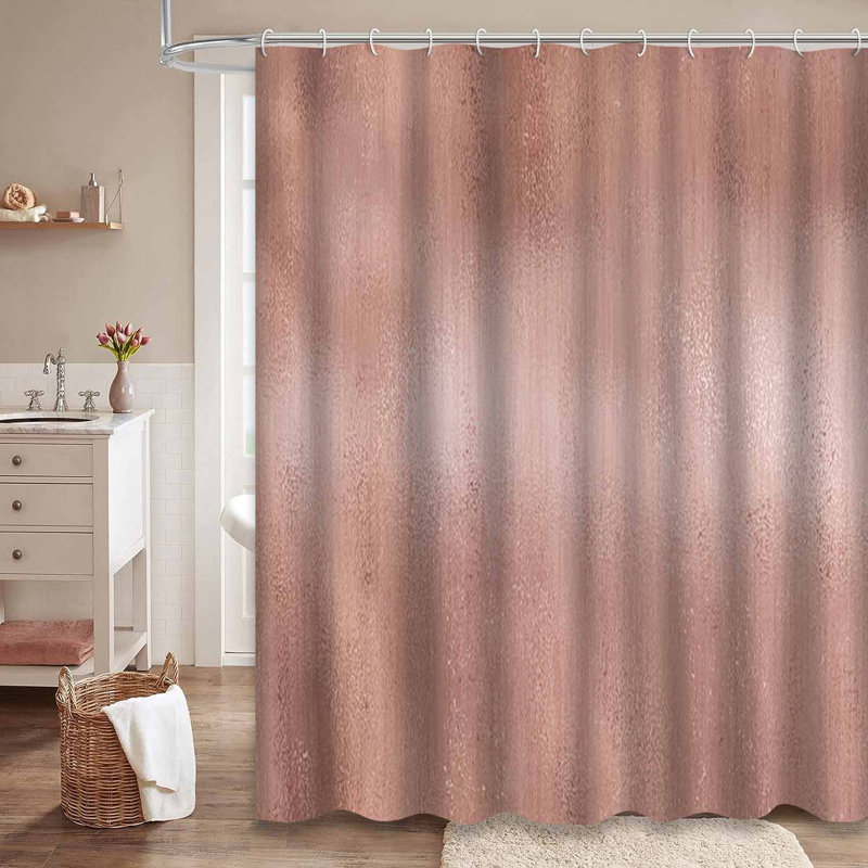 Rideau de douche Rose Copper Bronze, L 72 po x l 84 po