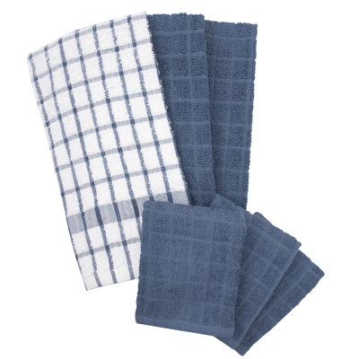 Cotton Plaid Kitchen Towel Linen Set