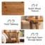 Table de bout en bois massif à 2 niveaux avec tablette de rangement, table d'appoint rustique, table de chevet étroite pour chambre à coucher, salon, brun-2062876400