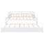Lit de jour extensible avec couchette, lit de jour en bois avec couchette, blanc