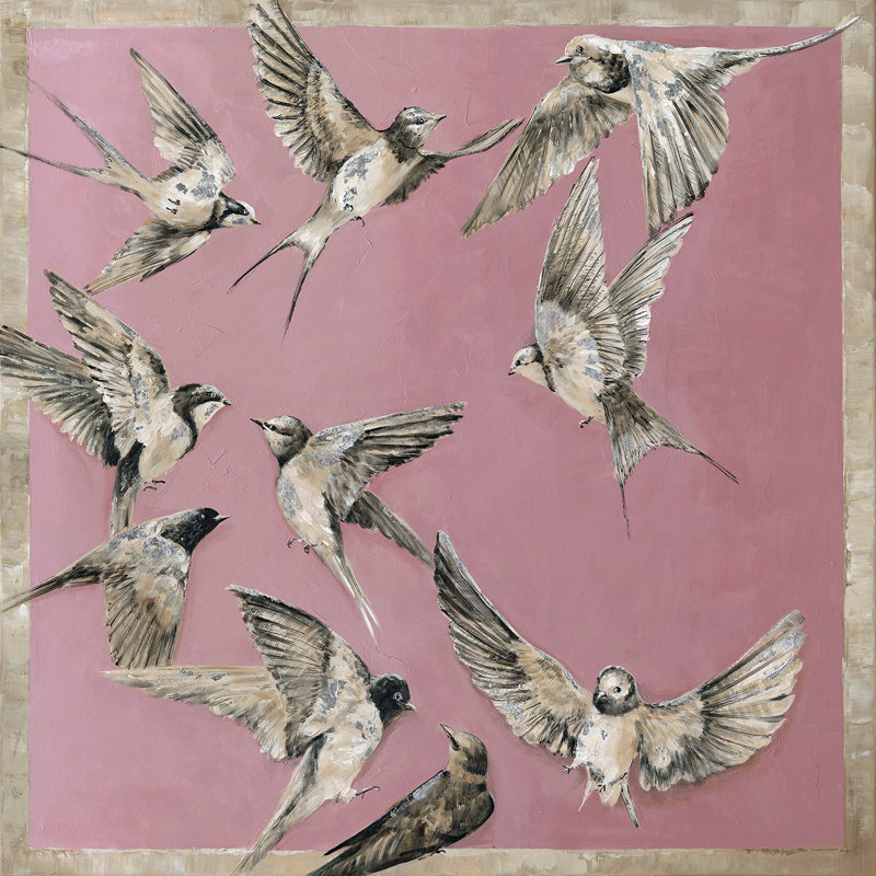 Swallows - Wrapped Canvas Painting