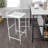 Svelte Minimalist 29.5" Seat Height White Metal Armless Low Back Bar Stool with Integrated Footrest for Kitchen Islands and Home Bars-1368034308