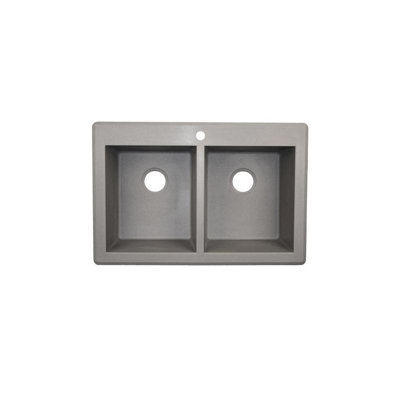 33'' L Double Bowl Granite Kitchen Sink