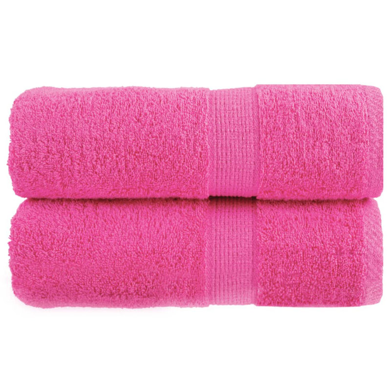 Premium Bath Towels SOLUND 600Gsm, Hand Towels - 2 Pack, Pink, 50cm L x 30cm W