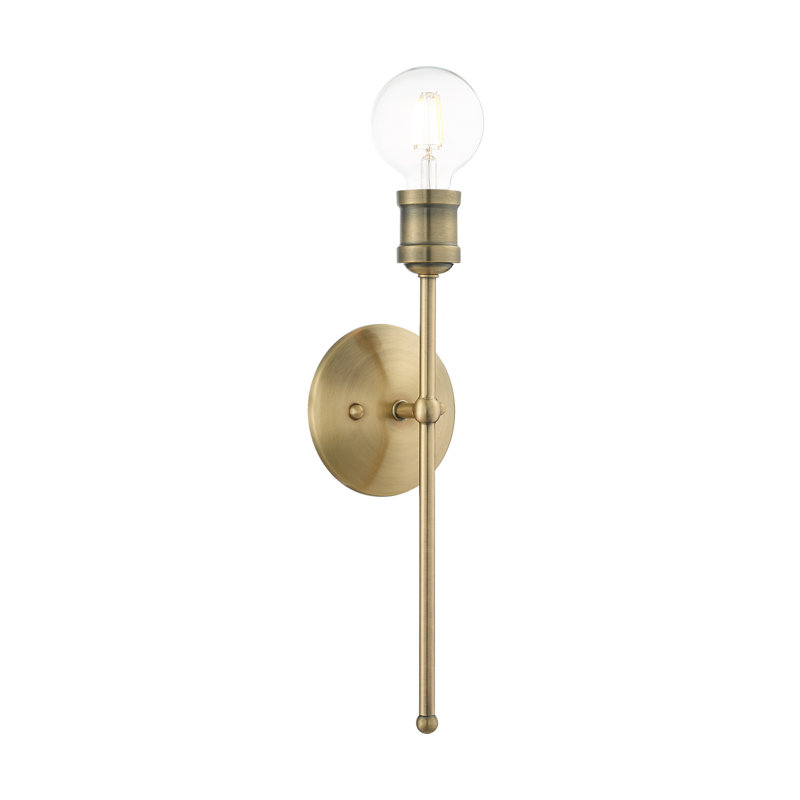 Lounell Steel Wallchiere, Polished Brass