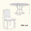 Ensemble de table de salle à manger 5 pièces avec table à rallonge et 4 chaises rembourrées-1059206302-1059206303