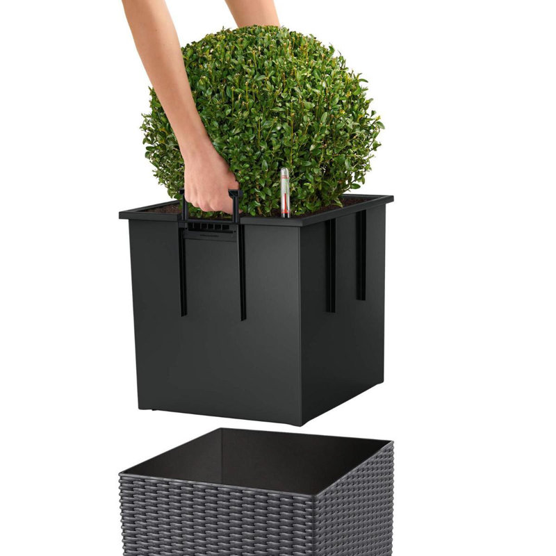 Moneak Planter Box, 40cm H x 40cm W x 40cm D, Granite