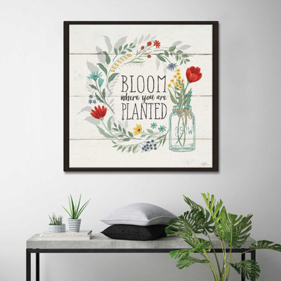 Blooming pensé III - reproduction d'art textuel sur toile