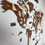 Wooden World Map Wall Art - 3D Wood Push Pin Maps - Multilayered 3D Wooden World Map-1370971774