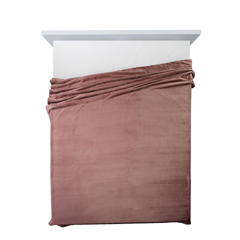 Polyester No Pattern Bedspread, Brick, W200 x L220cm