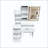 Modern Vanity Desk with LED Lighting & Charging Station, 4 Drawers & Open Storage Shelves, Hair Dryer Holder & Matching Dressing Chair-453480185