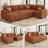 Storage Couch Large U - Shaped Faux Fur Sectional Sofa Modular  Sofa Bed With Ottoman-1626826906