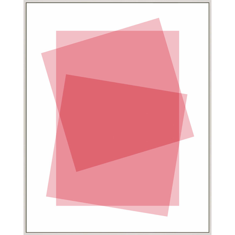 «Kami Pink Kami» encadré par Jacques Pilon, Toile avec cadre blanc, H 25 po x l 20 po