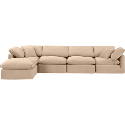 Itala Velvet L-Shaped Sectional Reversible