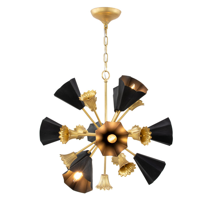 Donatello 10 - Light Chandelier, Gold/Black