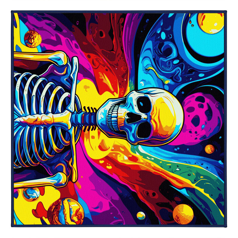 Surreal Swirl Rug, Square 5'