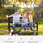 Outdoor Bench,46 Inches Metal Garden Bench For Outdoors, 480 Lbs Load Capacity Bench,  Outdoor Garden Park Bench With Backrest And Armrests, Patio Bench For Garden, Park, Yard, Front Porch