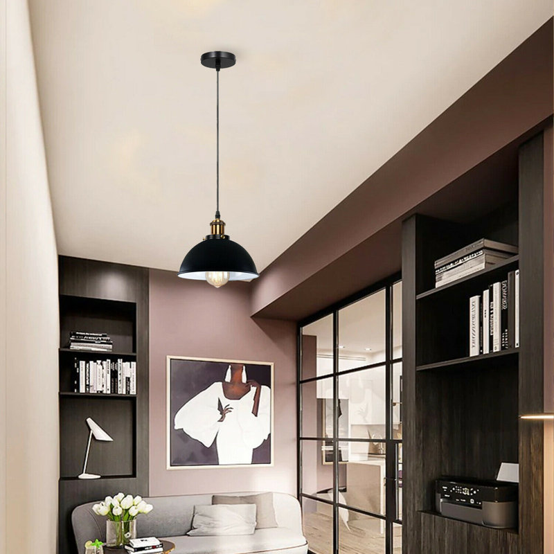 Hogarth 1 - Light Black/White Single Pendant