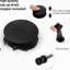 Robinet de salle de bain espacé noir mat 8 po - 2 poignées, 3 trous, bec pivotant sur 360 °, résistance à la corrosion et évier la longévité-128924273