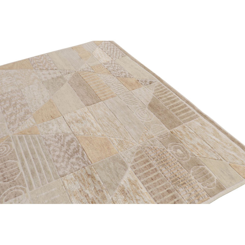 Scandinavian Wool Geometric Area Rug, Rectangle 8' x 10'