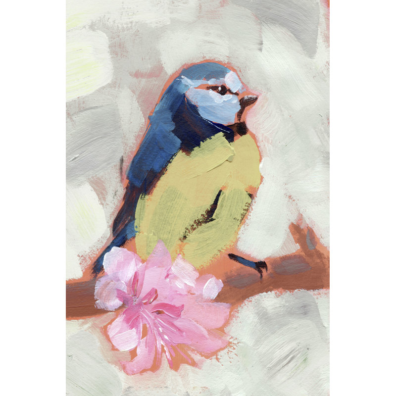 Oiseau chanteur peint II, H 30 po x l 20 po
