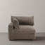 Fauteuil rembourré brun clair en fausse fourrure de lapin en flanelle avec dossier rembourré-1383988512