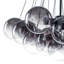 Lustre à bulles en verre gris dégradé à 3 lumières-118804009